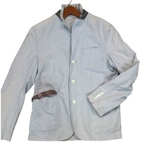 Polo Ralph Lauren Spring Blazer Mens 42R Light Blue Cotton Unstructured Preppy